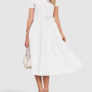 Elegant White Midi Dress